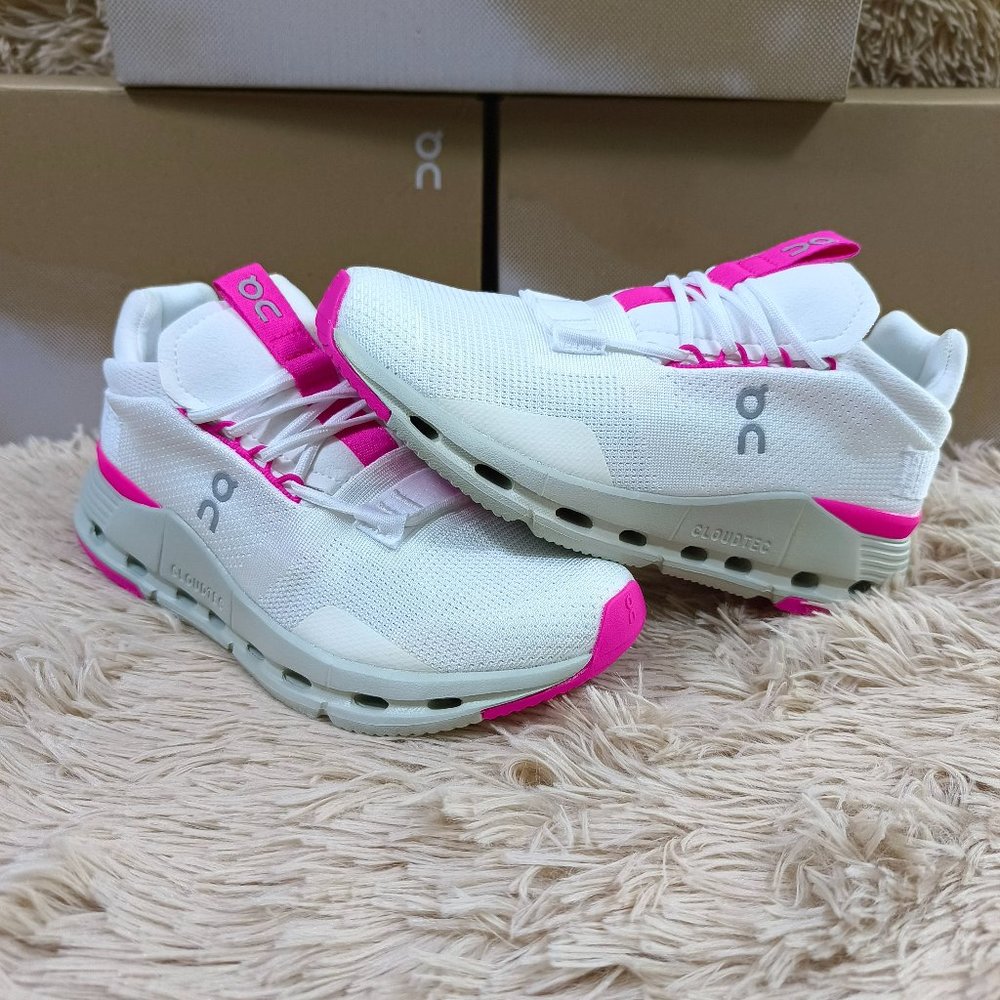 On Cloud Cloudnova "Barbie" Women Pink Shoes White/Carnation